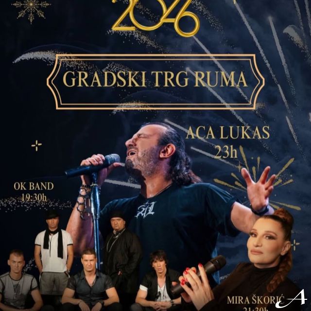 Nova godina - koncertni plakat izvođača
