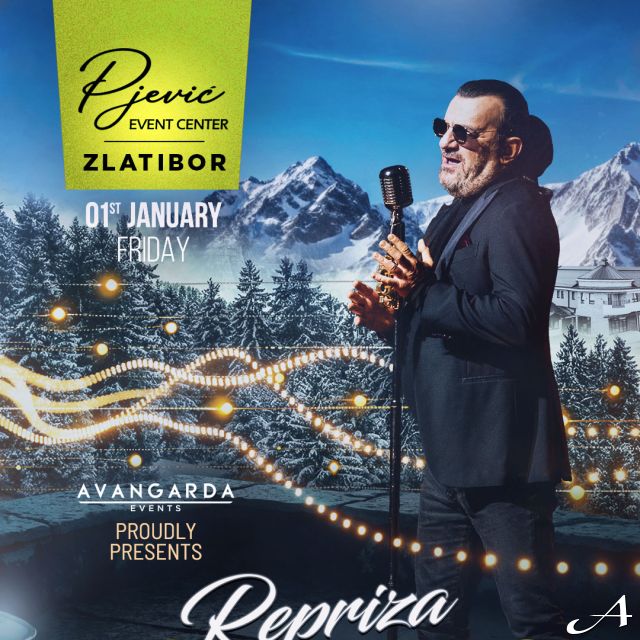 Nova godina - pevač sa mikrofonom