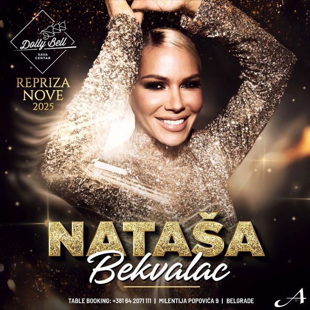 Nova godina - pevačica u zlatu